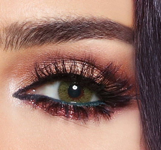 Glow Lime Green Bella Contact Lenses